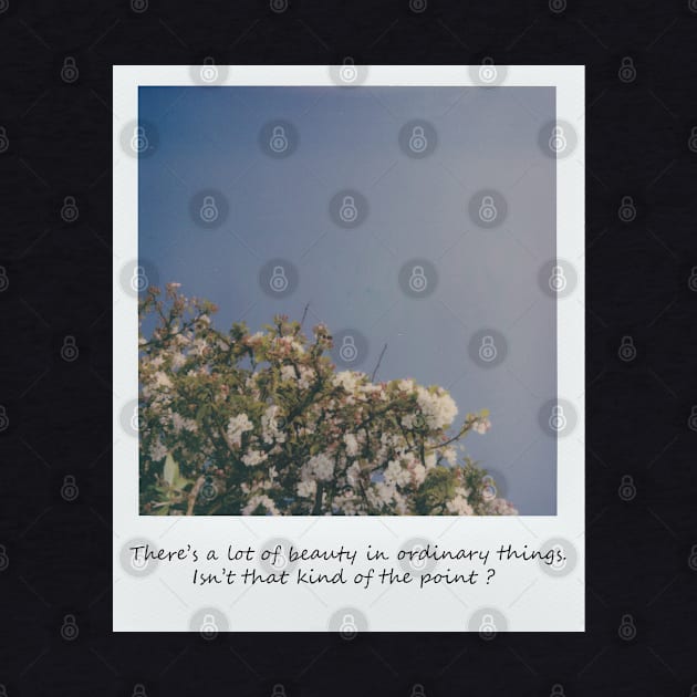 White flowers polaroid by inevitabiliTee